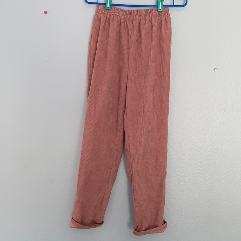 Pink corduroy pants